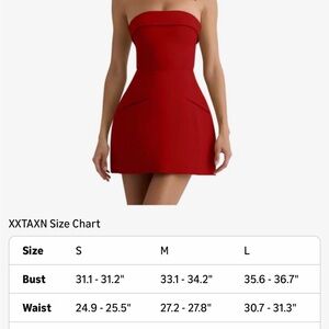 Elegant Red Strapless Dress